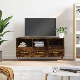 Mueble de TV madera de ingeniería roble ahumado 102x36x50 cm en Muebles TV | Comprar online en Foro24