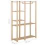 Kleiderständer aus massivem Kiefernholz, 110 x 38 x 170 cm von vidaXL, Kommoden-Organizer und Bar-Kleiderbügel - Ref: Foro24-...