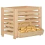 Kartoffelkiste aus massivem Kiefernholz, 60 x 40 x 50 cm von vidaXL, Aufbewahrungskörbe - Ref: Foro24-327328, Preis: 62,58 €,...