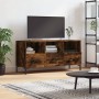 Mueble de TV madera de ingeniería roble ahumado 102x36x50 cm