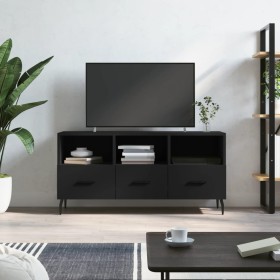 Mueble de TV madera de ingeniería negro 102x36x50 cm Mueble de TV madera de ingeniería negro 102x36x50 cm