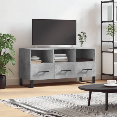 Mueble de TV madera de ingeniería gris hormigón 102x36x50 cm en Muebles TV | Comprar online en Foro24