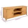 Solid oak wood TV cabinet 110x35x44 cm by vidaXL, TV Furniture - Ref: Foro24-327434, Price: 163,69 €, Discount: %