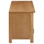 Solid oak wood TV stand 110x35x44 cm by vidaXL, TV Furniture - Ref: Foro24-327435, Price: 164,81 €, Discount: %