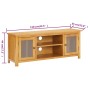 TV-Möbel aus massiver Eiche 110x35x44 cm von vidaXL, TV-Möbel - Ref: Foro24-327435, Preis: 167,55 €, Rabatt: %