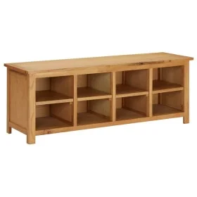 Solid oak wood shoe rack 114x37x45 cm by vidaXL, Shoe racks and shoe organizers - Ref: Foro24-327436, Price: 252,04 €, Discou...