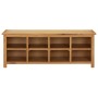 Mueble zapatero de madera maciza de roble 114x37x45 cm de vidaXL, Zapateros y organizadores de calzado - Ref: Foro24-327436, ...