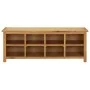 Mueble zapatero de madera maciza de roble 114x37x45 cm de vidaXL, Zapateros y organizadores de calzado - Ref: Foro24-327436, ...