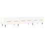 Mueble de TV madera de ingeniería blanco brillo 150x36x30 cm