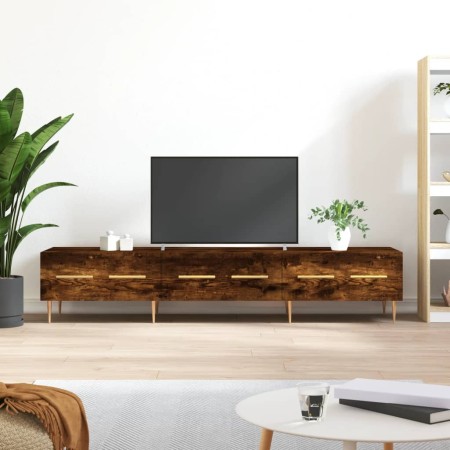 Mueble de TV madera de ingeniería roble ahumado 150x36x30 cm
