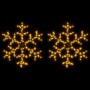 Schneeflocken-Weihnachtsfigur mit LED 2 Stück 59x59 cm von vidaXL, Weihnachtsbeleuchtung - Ref: Foro24-3154291, Preis: 75,92 ...