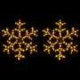Snowflake Christmas figure with LED 2 pieces 59x59 cm by vidaXL, Christmas lights - Ref: Foro24-3154291, Price: 74,52 €, Disc...
