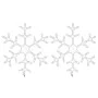 Snowflake Christmas figure with LED 2 pieces 59x59 cm by vidaXL, Christmas lights - Ref: Foro24-3154291, Price: 74,52 €, Disc...