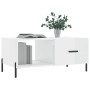 Mesa de centro madera contrachapada blanco brillo 90x50x40 cm