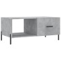 Mesa de centro madera contrachapada gris hormigón 90x50x40 cm