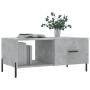 Mesa de centro madera contrachapada gris hormigón 90x50x40 cm