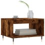 Mesa de centro madera de ingeniería roble ahumado 60x50x40 cm