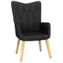 Entspannungssessel mit Fußstütze aus schwarzem Stoff von vidaXL, Sessel - Ref: Foro24-327540, Preis: 114,62 €, Rabatt: %