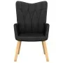 Entspannungssessel mit Fußstütze aus schwarzem Stoff von vidaXL, Sessel - Ref: Foro24-327540, Preis: 114,62 €, Rabatt: %
