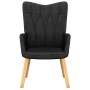 Sillón de relax con reposapiés tela negro de vidaXL, Sillones - Ref: Foro24-327540, Precio: 116,39 €, Descuento: %
