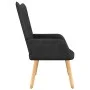 Entspannungssessel mit Fußstütze aus schwarzem Stoff von vidaXL, Sessel - Ref: Foro24-327540, Preis: 114,62 €, Rabatt: %