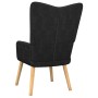 Entspannungssessel mit Fußstütze aus schwarzem Stoff von vidaXL, Sessel - Ref: Foro24-327540, Preis: 116,39 €, Rabatt: %