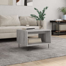 Mesa de centro madera de ingeniería gris Sonoma 60x50x40 cm Mesa de centro madera de ingeniería gris Sonoma 60x50x40 cm