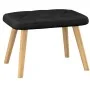 Entspannungssessel mit Fußstütze aus schwarzem Stoff von vidaXL, Sessel - Ref: Foro24-327540, Preis: 114,62 €, Rabatt: %