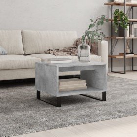 Mesa de centro madera de ingeniería gris hormigón 60x50x40 cm Mesa de centro madera de ingeniería gris hormigón 60x50x40 cm