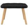 Sillón de relax con reposapiés tela negro de vidaXL, Sillones - Ref: Foro24-327540, Precio: 116,39 €, Descuento: %