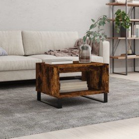 Mesa de centro madera de ingeniería roble ahumado 60x50x40 cm en Mesas de centro | Comprar online en Foro24