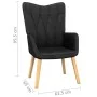 Entspannungssessel mit Fußstütze aus schwarzem Stoff von vidaXL, Sessel - Ref: Foro24-327540, Preis: 114,62 €, Rabatt: %