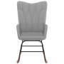 Silla mecedora de tela gris claro de vidaXL, Mecedoras - Ref: Foro24-327611, Precio: 106,37 €, Descuento: %