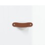 Mesa de centro madera contrachapada blanco brillo 102x50x40 cm