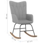 Hellgrauer Schaukelstuhl aus Stoff von vidaXL, Schaukelstühle - Ref: Foro24-327611, Preis: 106,46 €, Rabatt: %