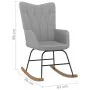 Hellgrauer Schaukelstuhl aus Stoff von vidaXL, Schaukelstühle - Ref: Foro24-327611, Preis: 104,86 €, Rabatt: %
