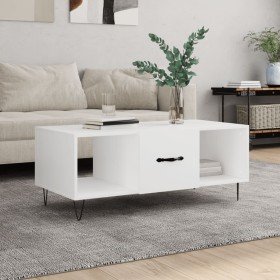 Mesa de centro madera contrachapada blanco 102x50x40 cm en Mesas de centro | Comprar online en Foro24