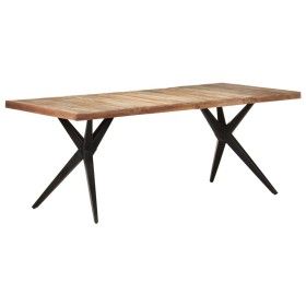 Recycled solid wood dining table 200x90x76 cm by vidaXL, Kitchen and dining tables - Ref: Foro24-323573, Price: 370,93 €, Dis...