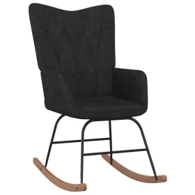 Schaukelstuhl aus schwarzem Stoff von vidaXL, Schaukelstühle - Ref: Foro24-327617, Preis: 117,47 €, Rabatt: %