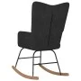 Schaukelstuhl aus schwarzem Stoff von vidaXL, Schaukelstühle - Ref: Foro24-327617, Preis: 117,47 €, Rabatt: %