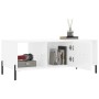 Mesa de centro madera contrachapada blanco brillo 102x50x40 cm