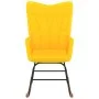 Silla mecedora de tela amarillo mostaza de vidaXL, Mecedoras - Ref: Foro24-327618, Precio: 109,63 €, Descuento: %