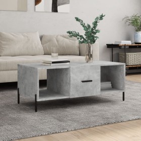 Mesa de centro madera contrachapada gris hormigón 102x50x40 cm Mesa de centro madera contrachapada gris hormigón 102x50x40 cm