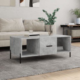Mesa de centro madera contrachapada gris hormigón 102x50x40 cm Mesa de centro madera contrachapada gris hormigón 102x50x40 cm
