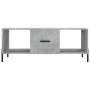 Mesa de centro madera contrachapada gris hormigón 102x50x40 cm