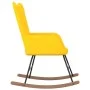 Silla mecedora de tela amarillo mostaza de vidaXL, Mecedoras - Ref: Foro24-327618, Precio: 109,63 €, Descuento: %