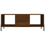 Mesa de centro madera contrachapada roble marrón 102x50x40 cm