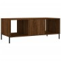 Mesa de centro madera contrachapada roble marrón 102x50x40 cm