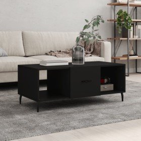 Mesa de centro madera contrachapada negro 102x50x40 cm Mesa de centro madera contrachapada negro 102x50x40 cm
