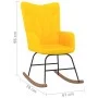 Silla mecedora de tela amarillo mostaza de vidaXL, Mecedoras - Ref: Foro24-327618, Precio: 109,63 €, Descuento: %